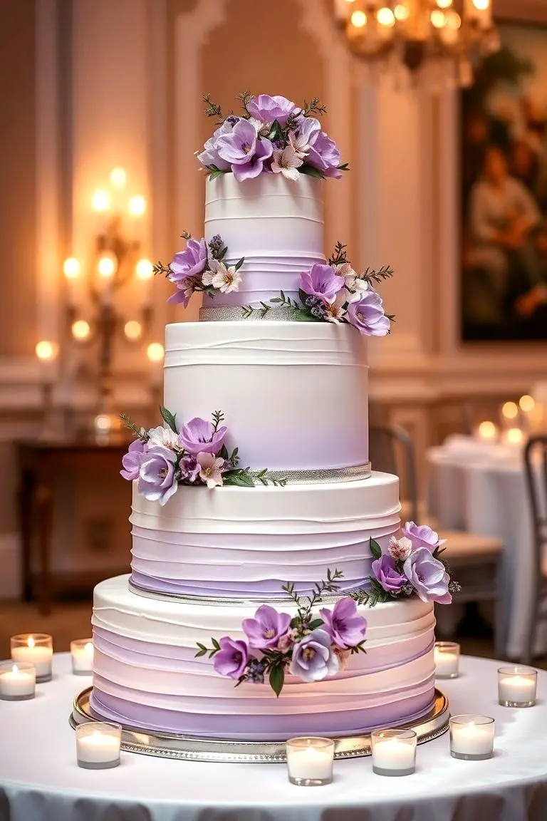 Purple Wedding Cake