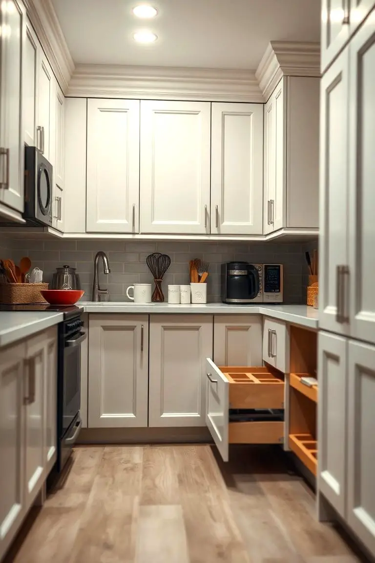 Deep Storage Cabinets with Drawers