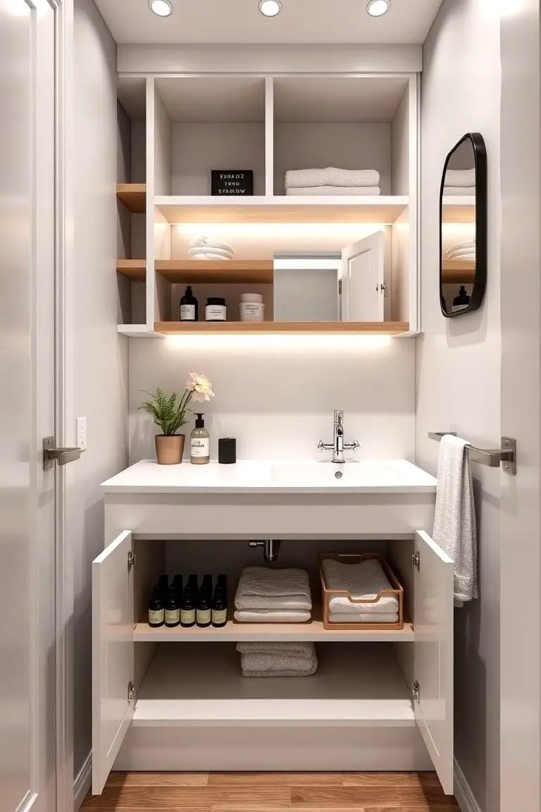 Compact Vanity with Smart Storage