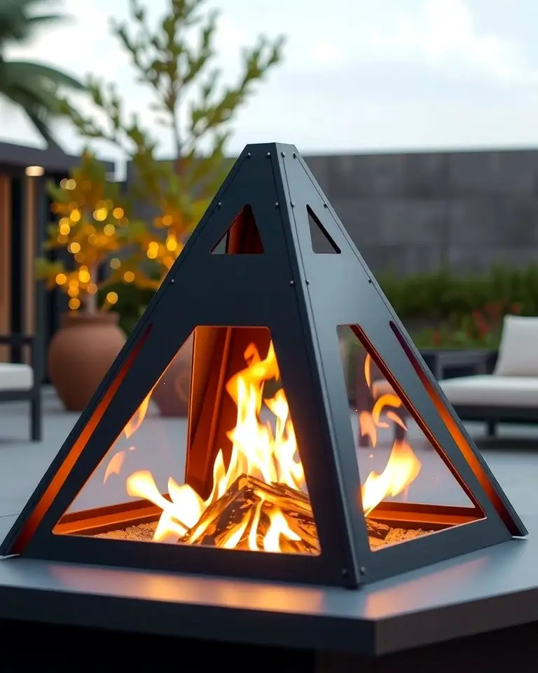 Pyramid-Shaped Fire Pit