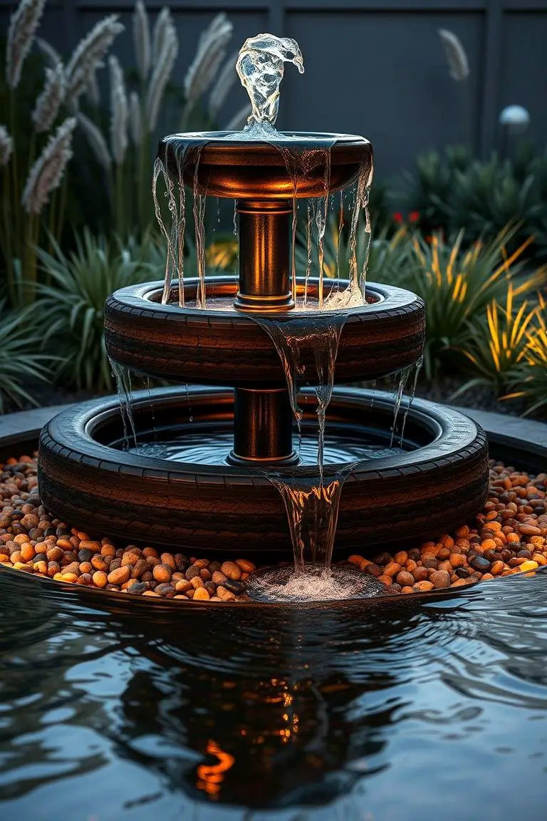 Elegant Tyre Fountains