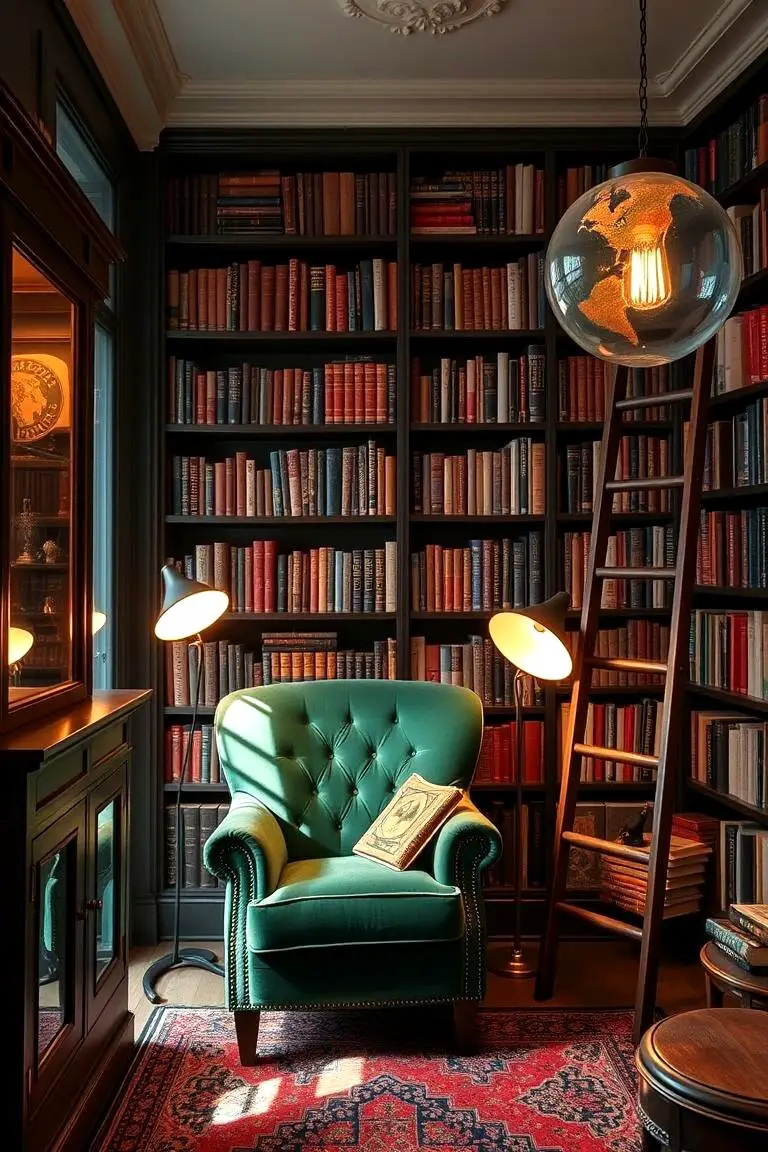 Eclectic Home Library