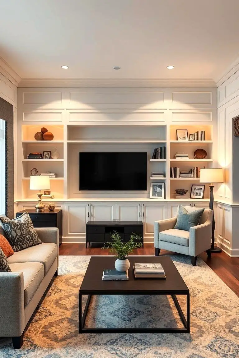 Integrated Shelving Wainscoting