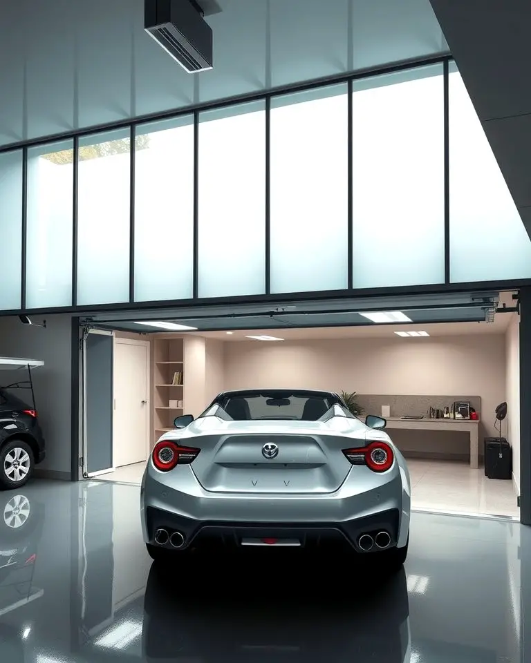 Contemporary Glass Garage