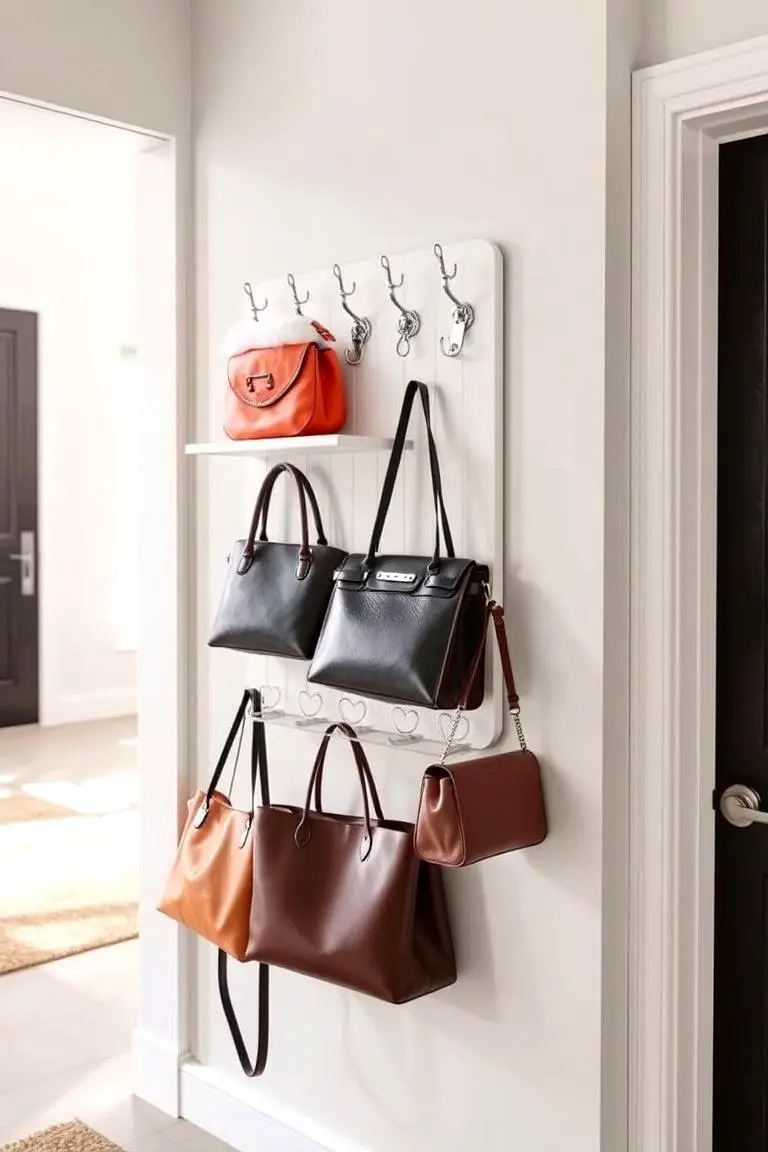 Wall-Mounted Purse Organizer