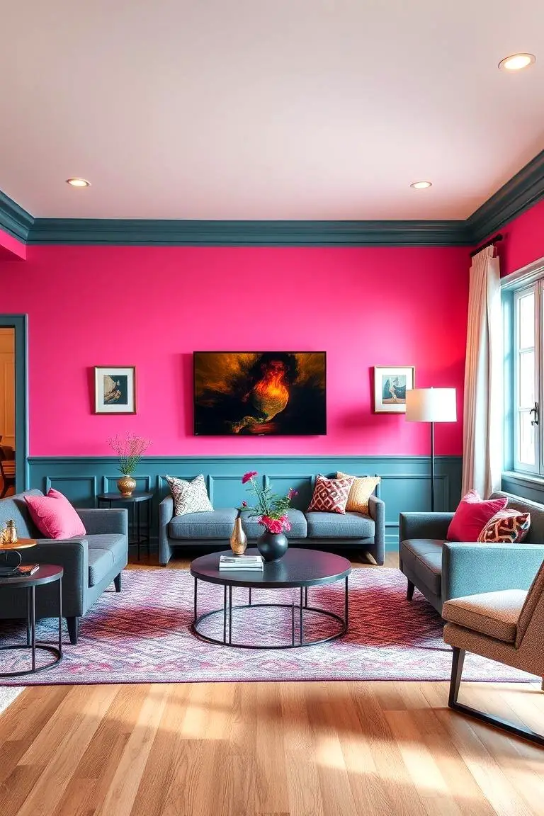 Bold Color Wainscoting