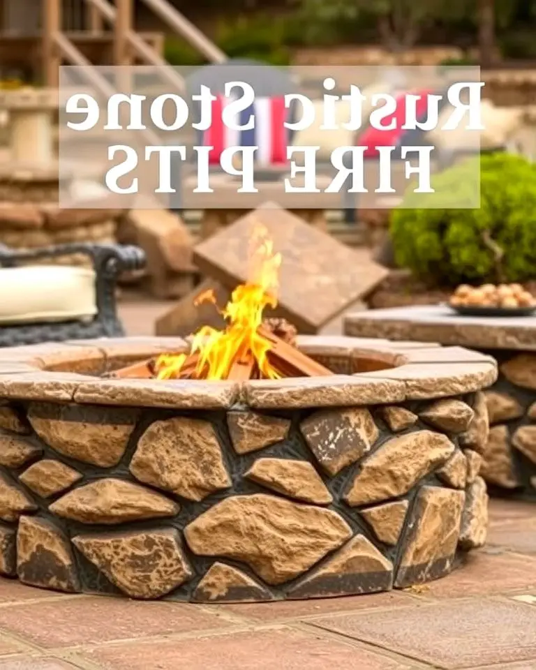 Rustic Stone Fire Pit