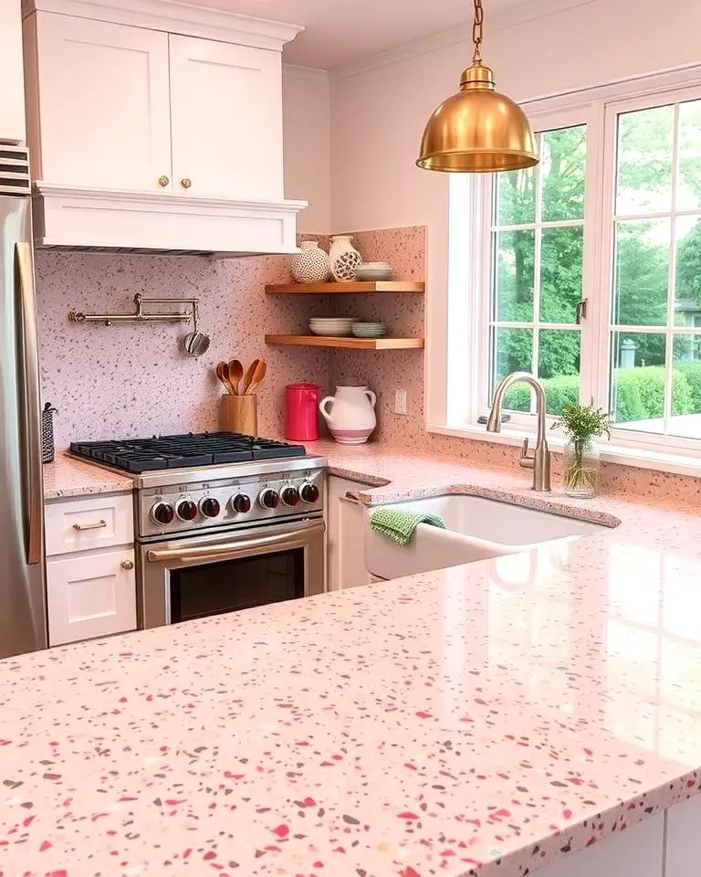 Pink Terrazzo for a Playful Pop