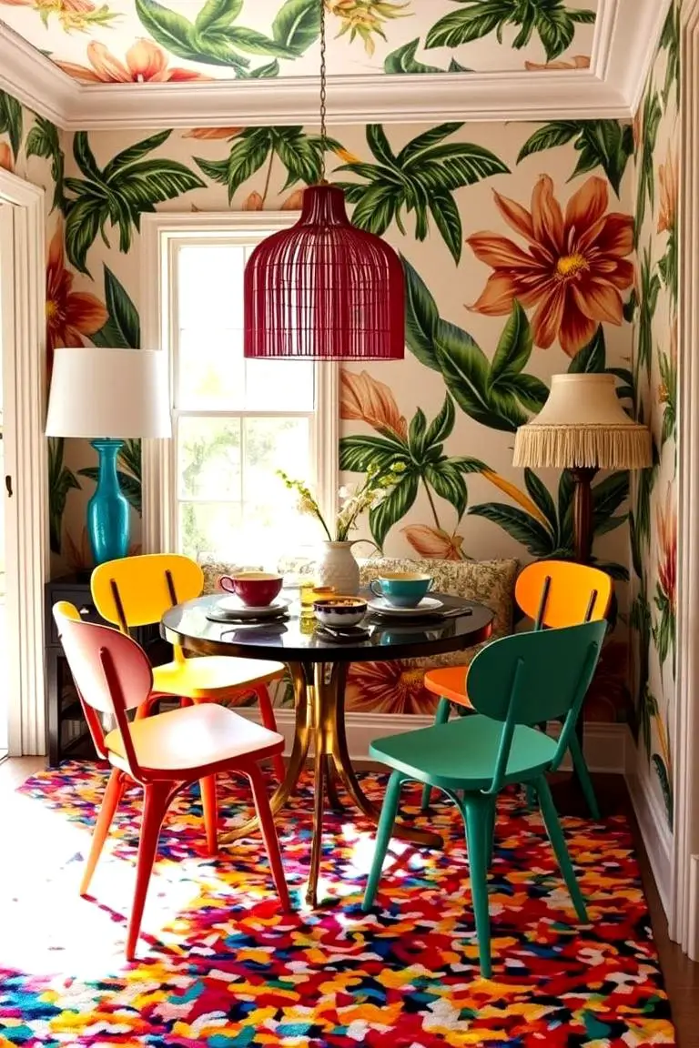 Colorful Patterned Breakfast Nook