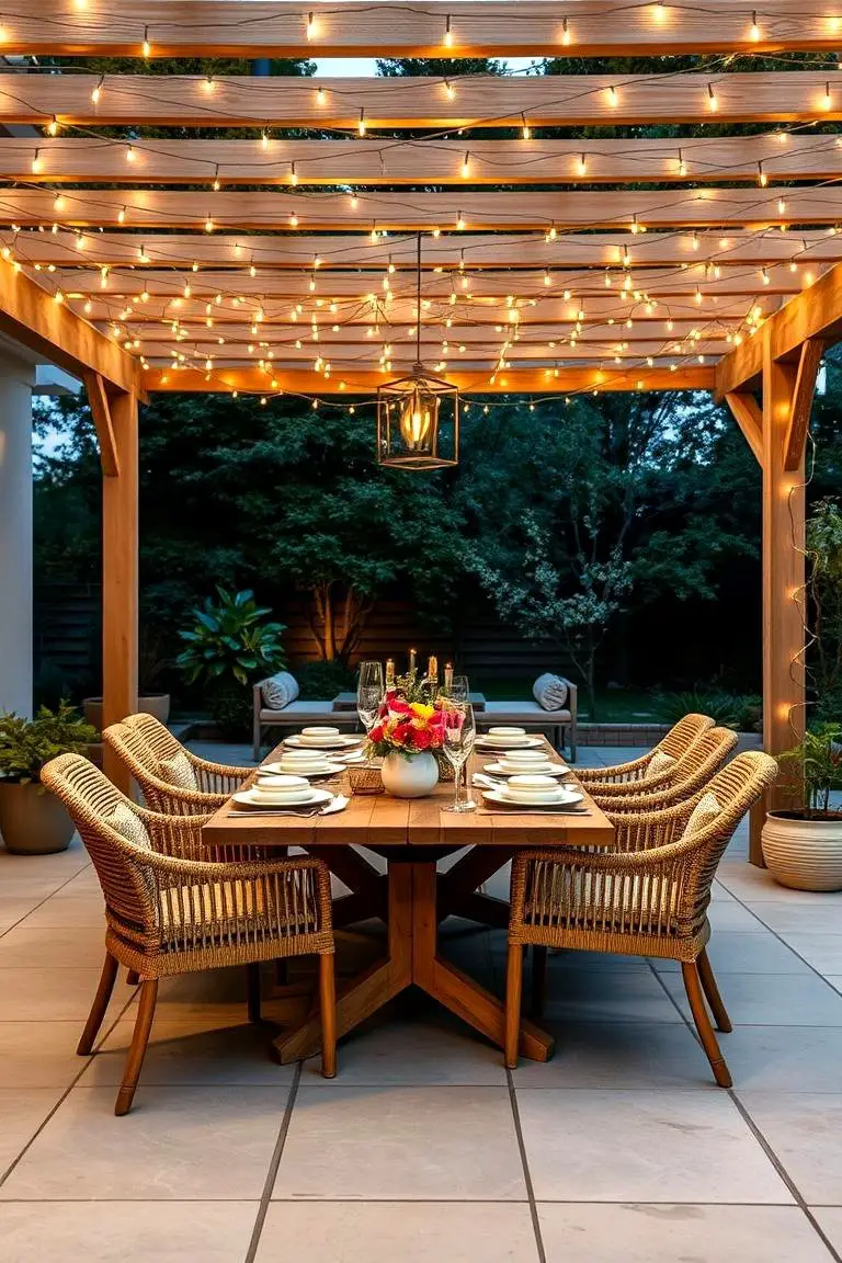 Stylish Patio Dining Area
