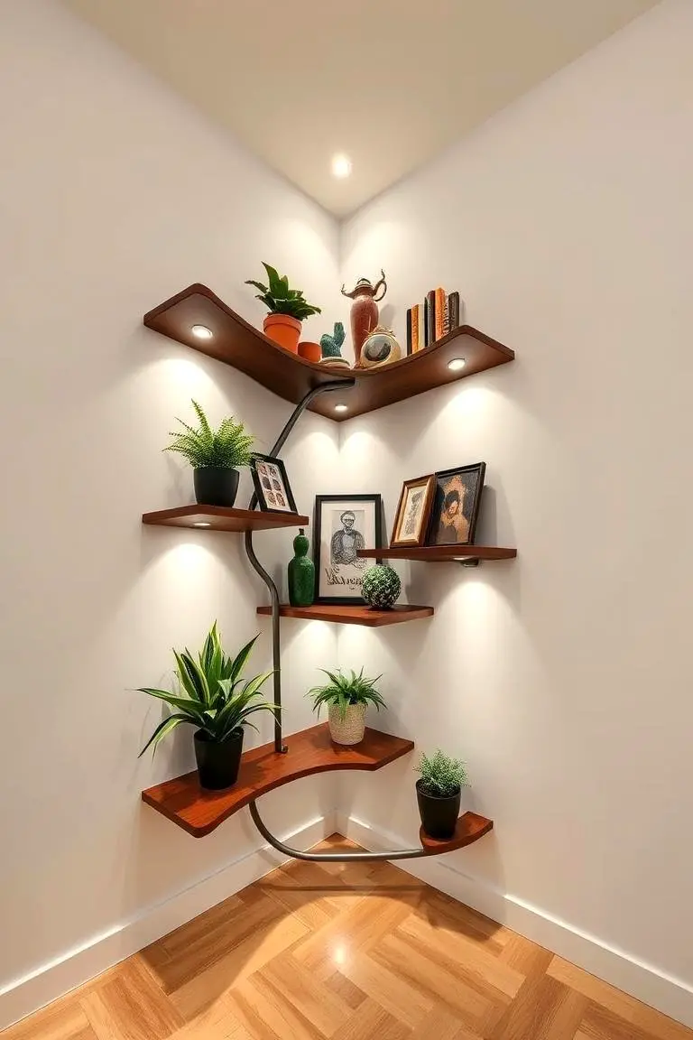 Spiral Corner Shelf Display