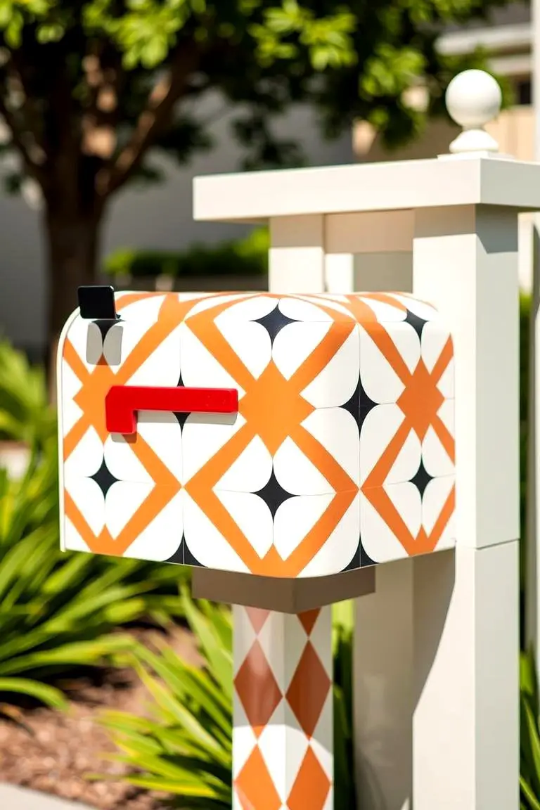 Geometric Patterned Mailbox