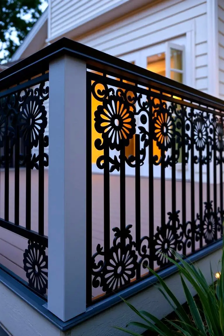 Laser-Cut Metal Railing