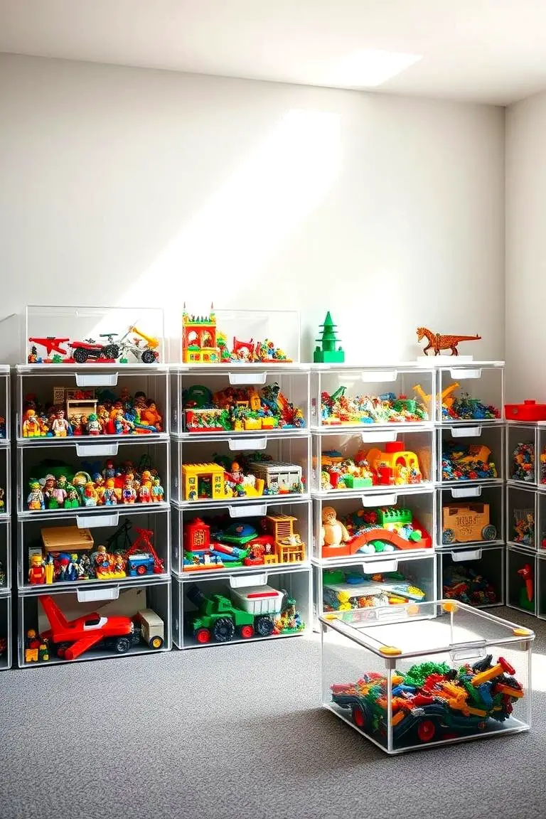 Transparent Lego Storage Boxes