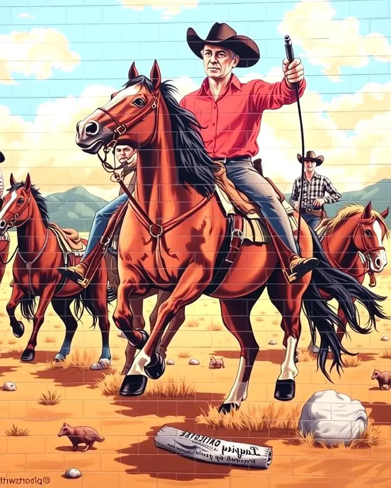 The Cowboy Mural, Fort Worth
