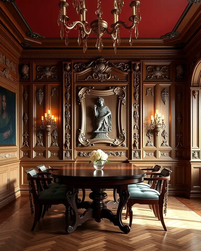 Ornate Wainscoting for a Luxurious Feel