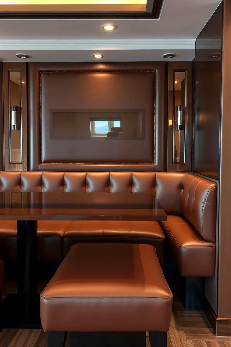 Luxury Leather Banquette