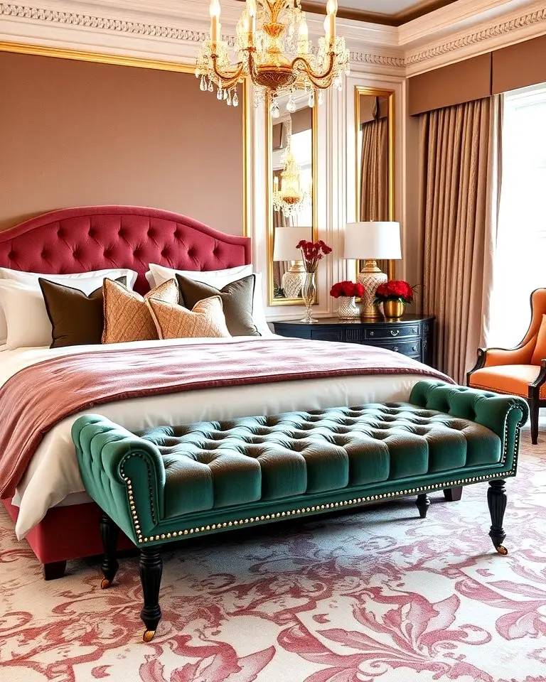 Tufted Velvet Bench