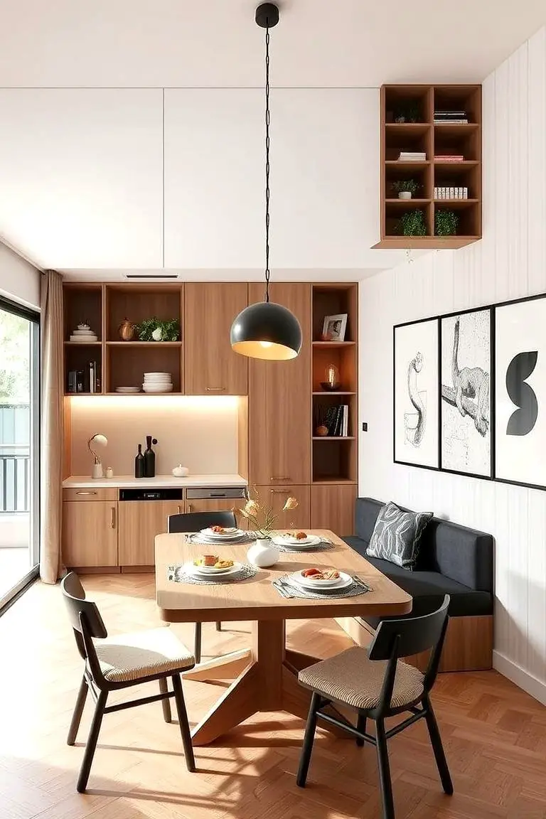 Innovative Space-Saving Dining Room