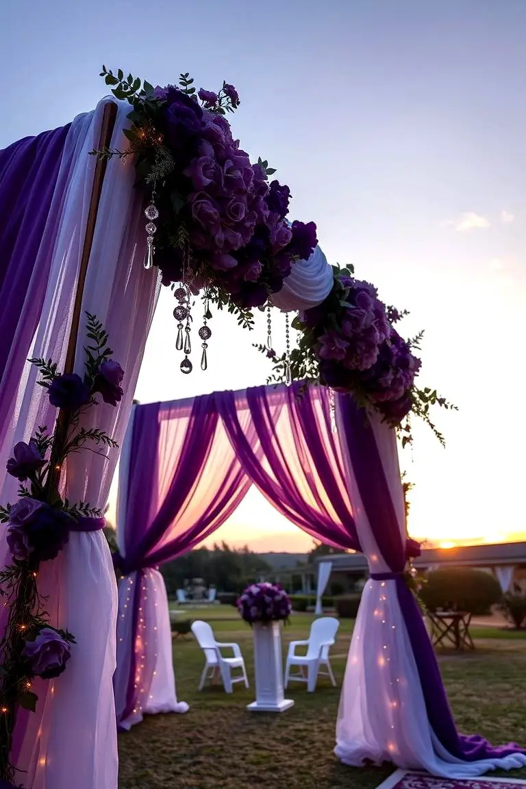 Purple Wedding Arch