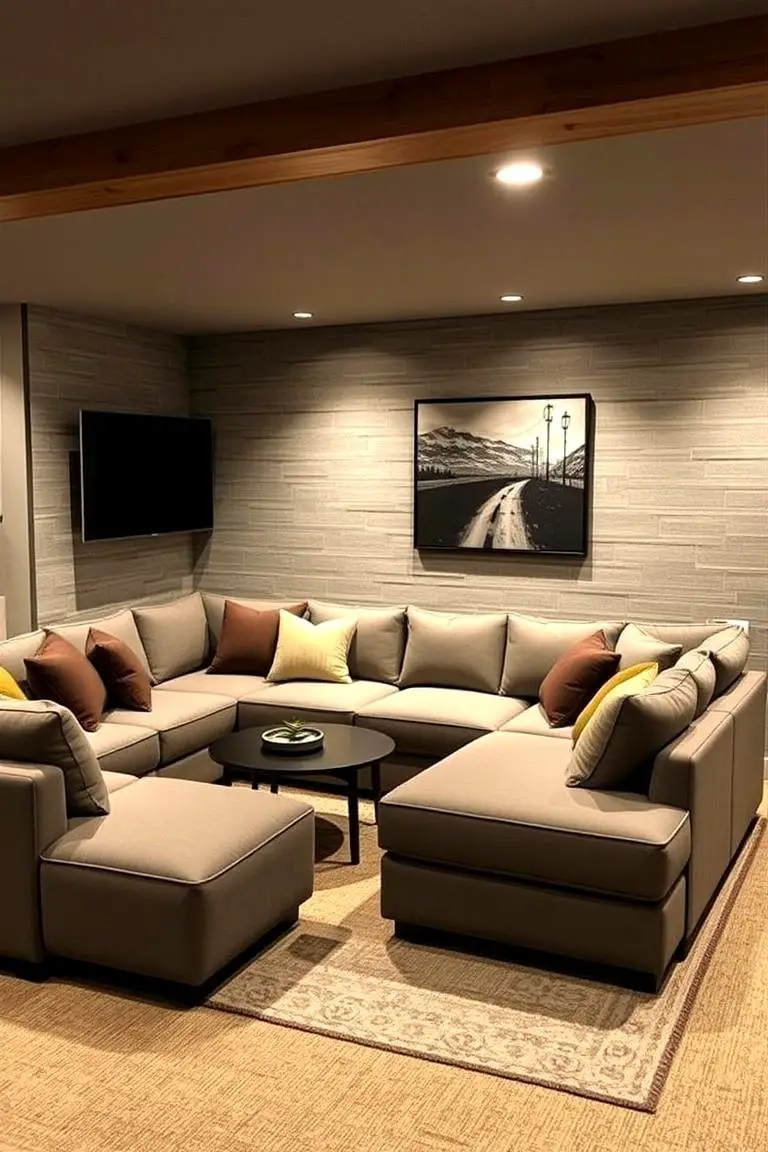 Modular Basement Sofa for Entertainment