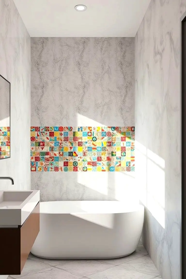 Mosaic Tile Accent Wall