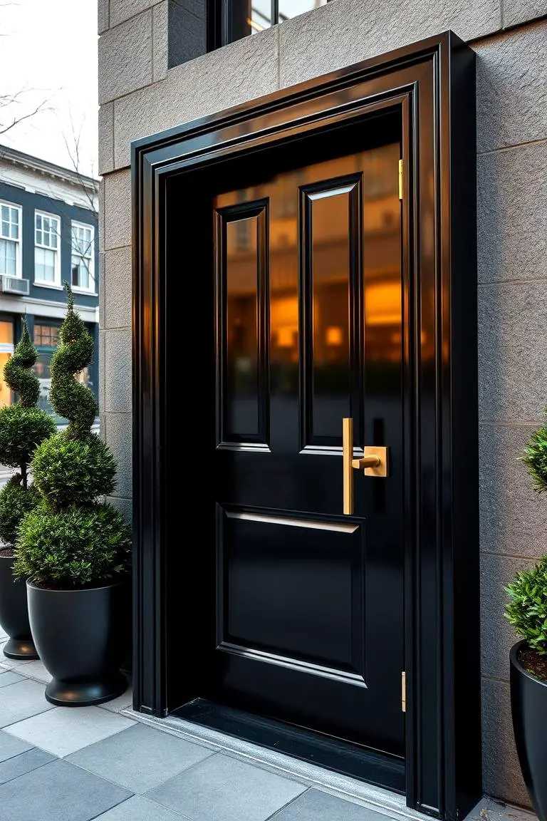 Sleek Black with Metallic Accents
