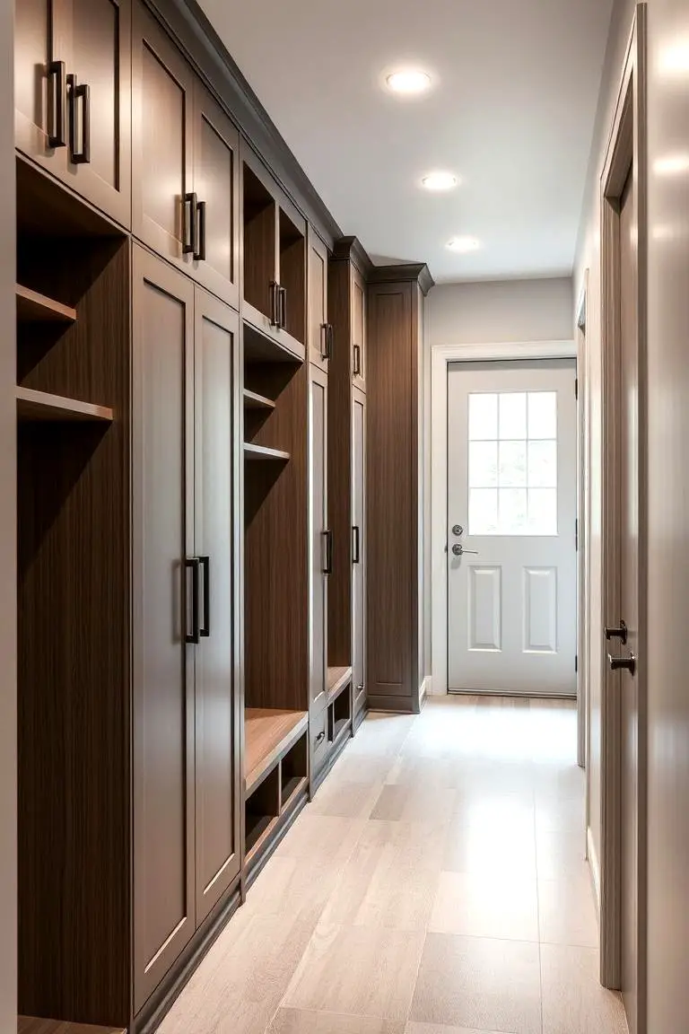 Built-In Lockers for Organization