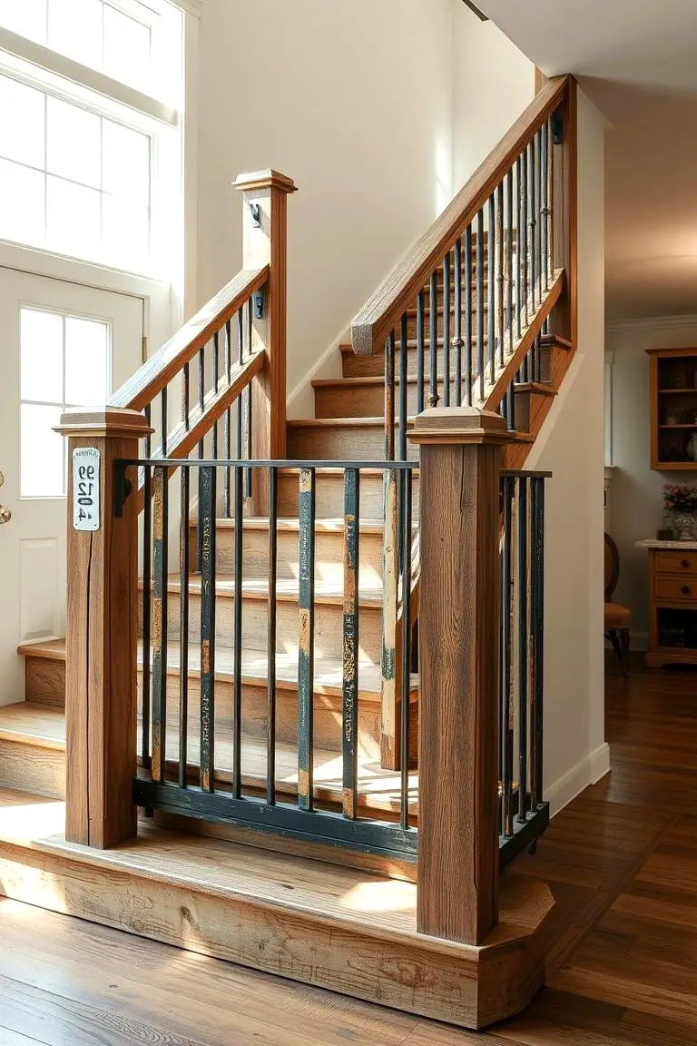 Creative Upcycled Railing