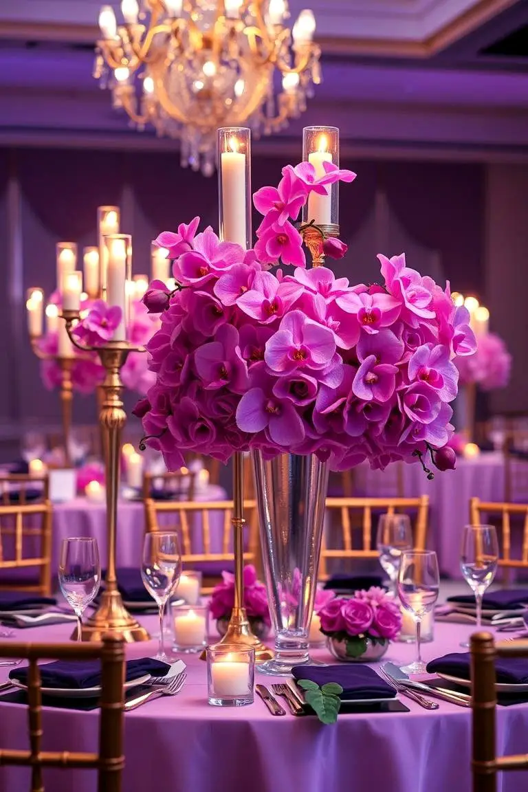 Purple Centerpieces