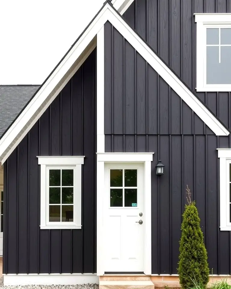 Charcoal Board-and-Batten Siding