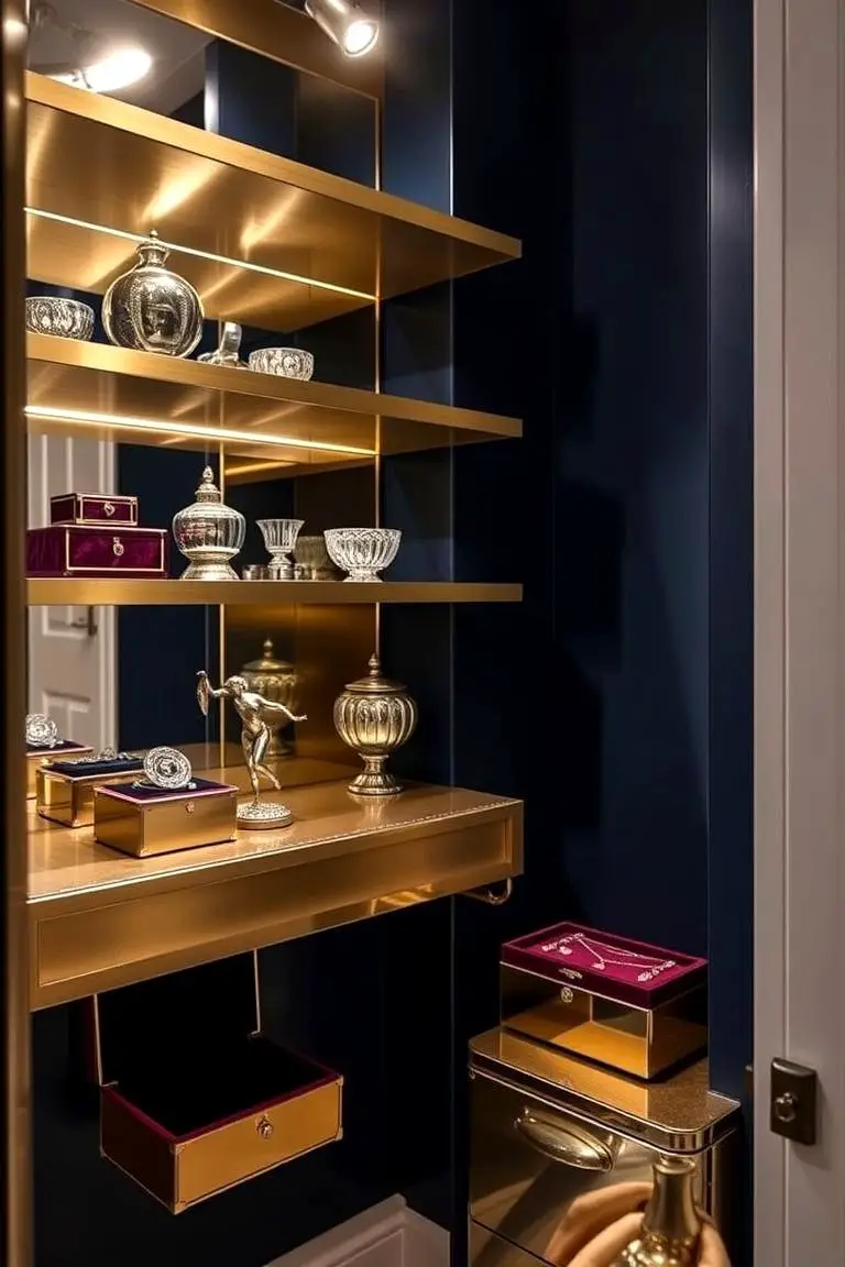 Chic Metallic Shelf Finishes