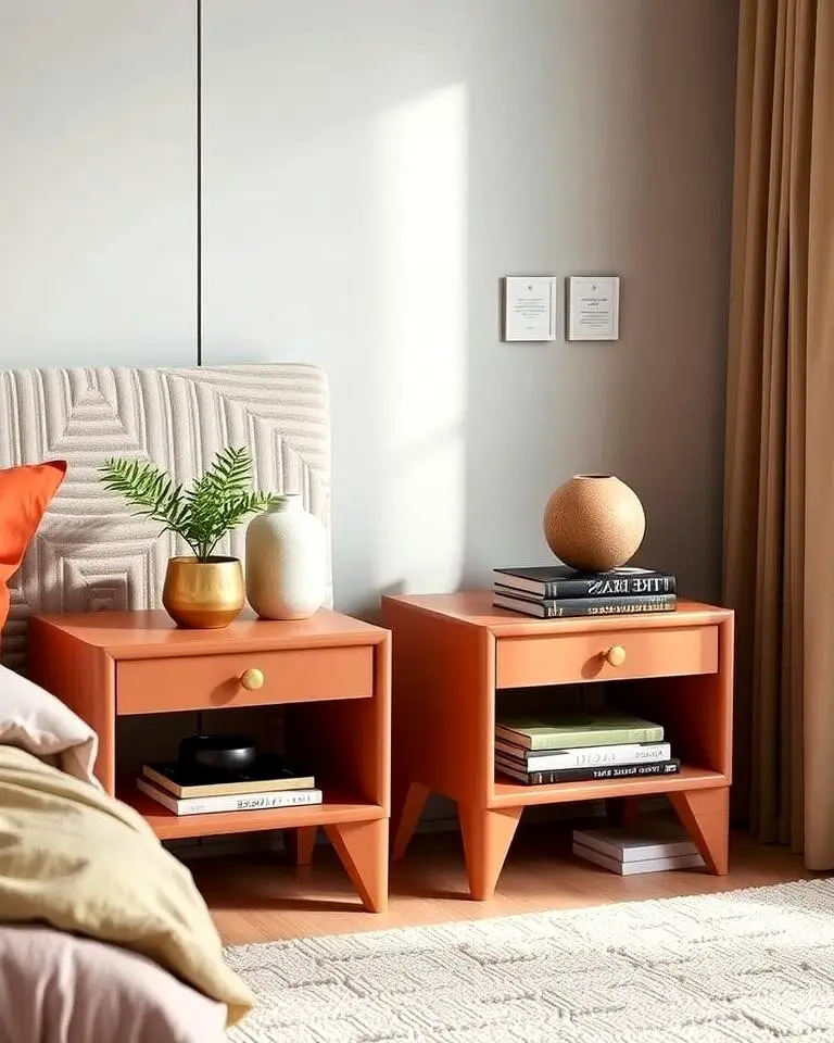 Terracotta Bedside Tables