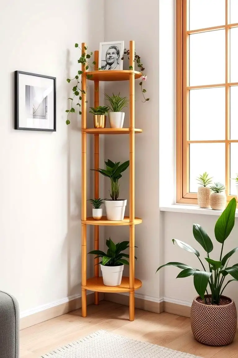 Space-Saving Corner Rack