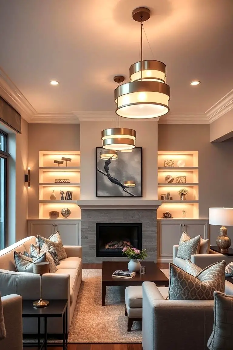 Custom Lighting Family Room