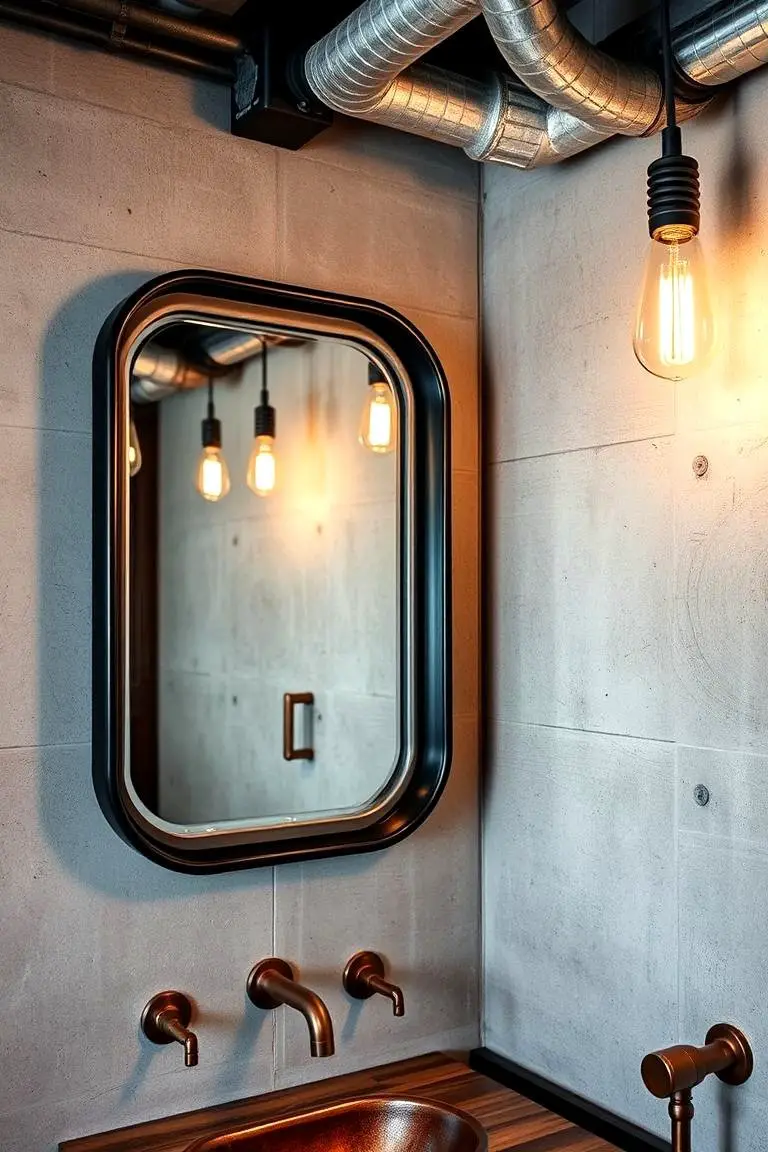 Industrial Chic Metal Mirror