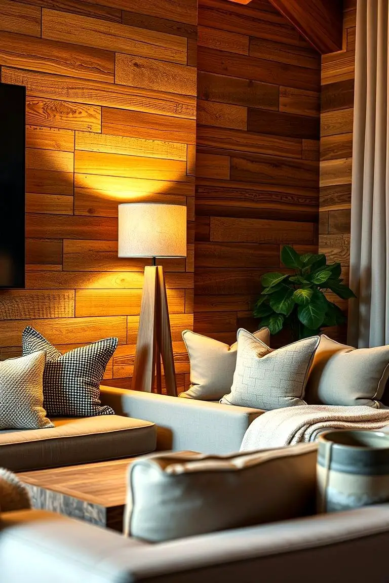 Rustic Wood Accent Lamp