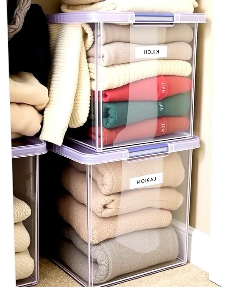 Use Clear Storage Bins
