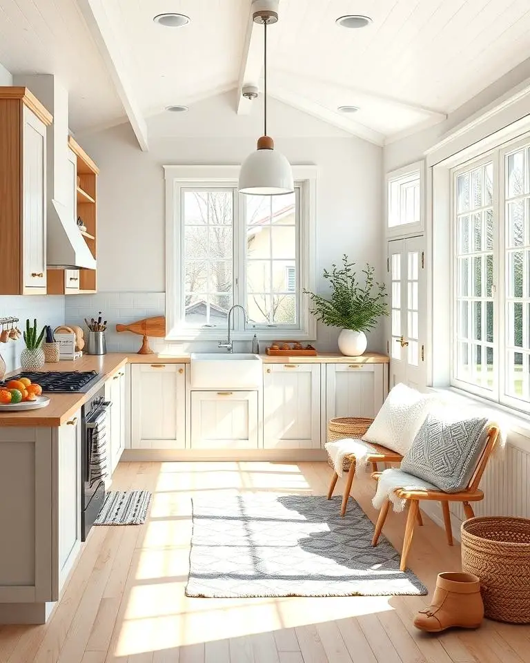 Scandinavian Sunroom Kitchen