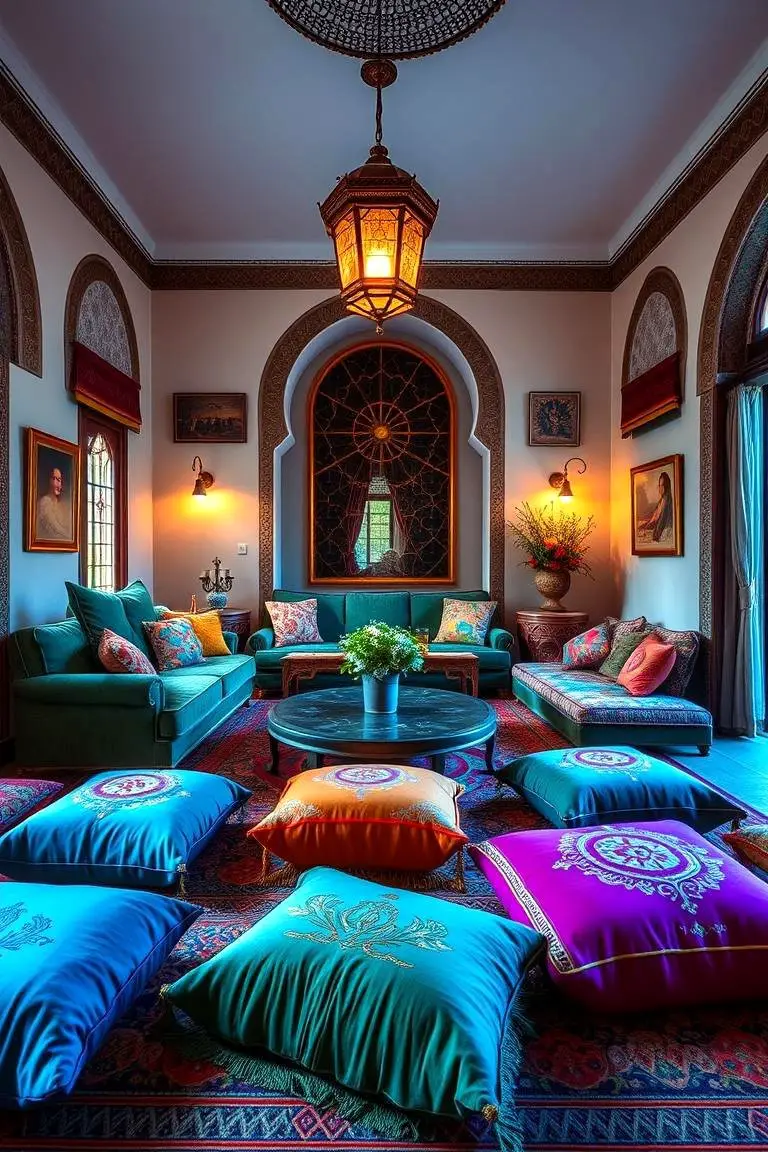 Moroccan Poufs and Floor Cushions