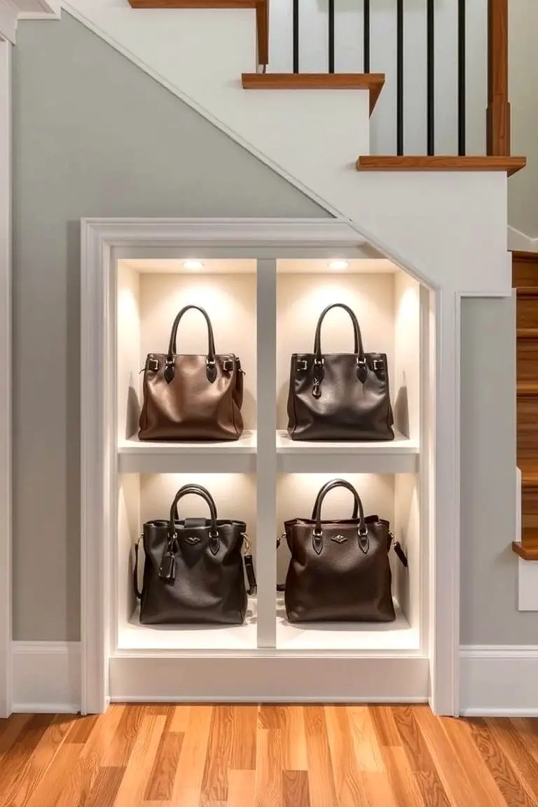 Under-Stair Purse Organizer