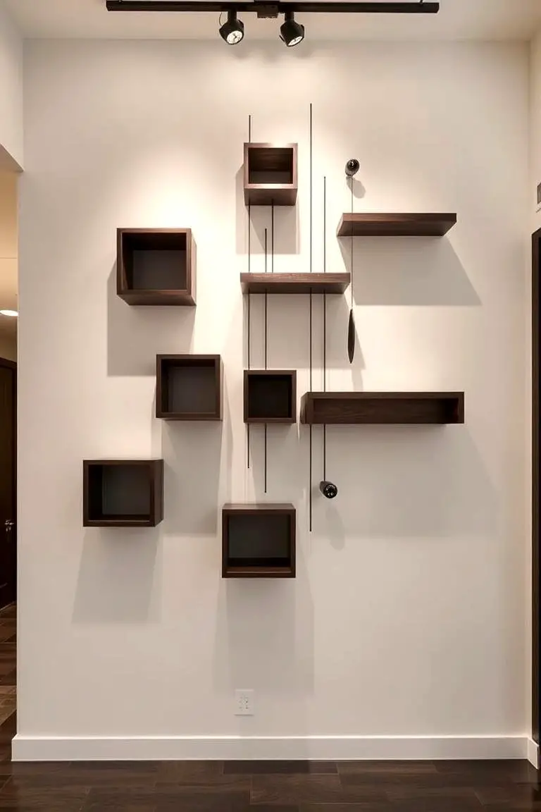 Artistic Wall-mounted Shelf Sculpture