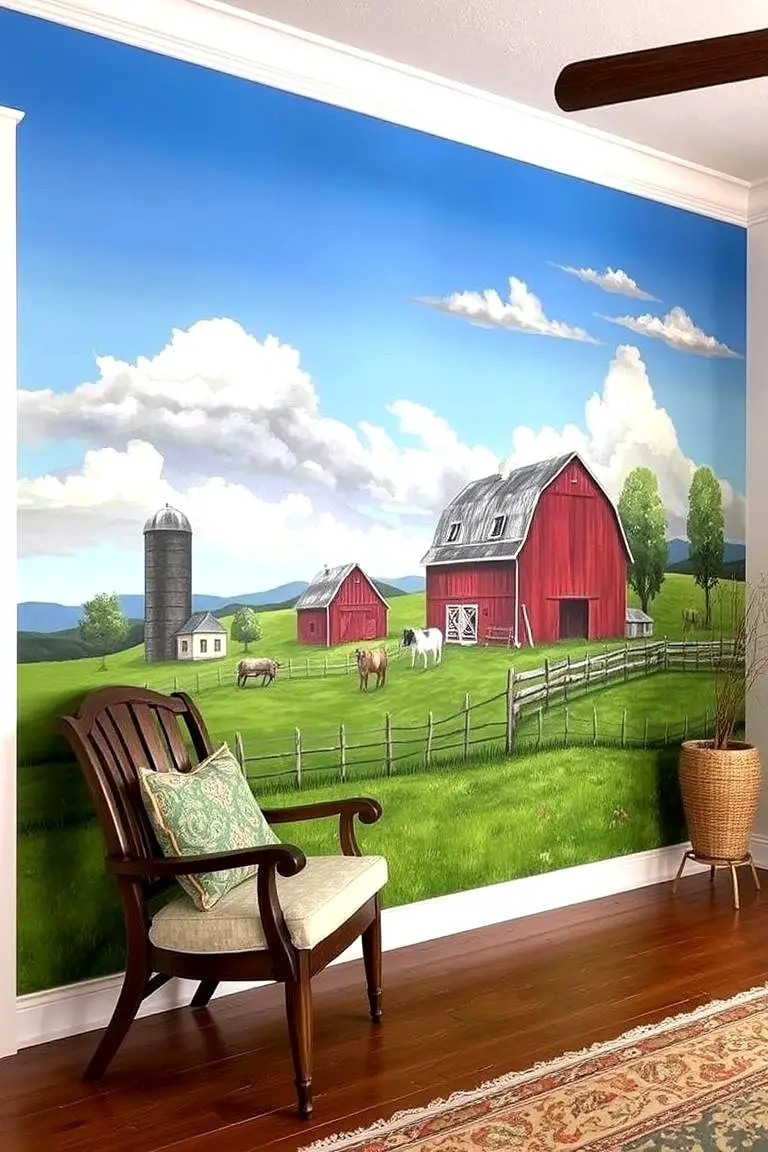 Hand-Painted Farm Scenes