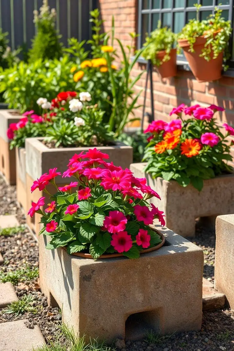 Cinder Block Planter Garden