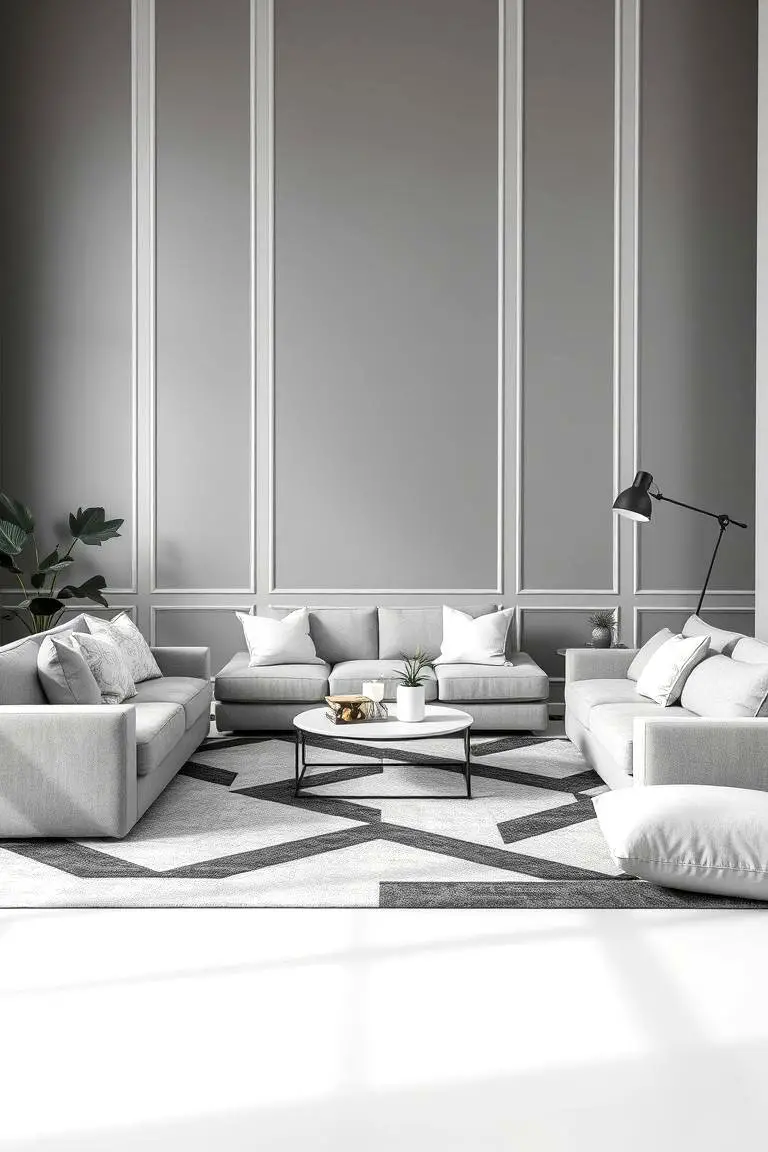 Geometric Patterned Gray Space