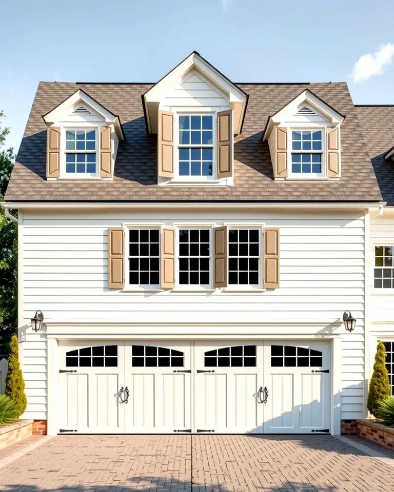 Colonial-Style Garage