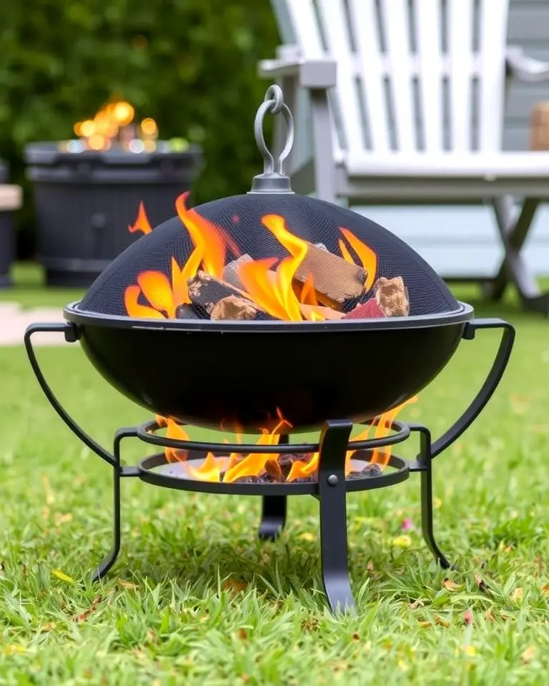 Portable Cast Iron Fire Pit