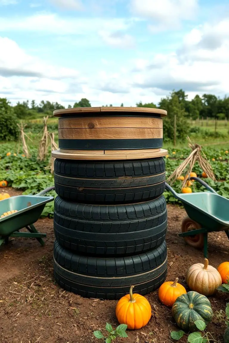 Sustainable Tyre Compost Bins