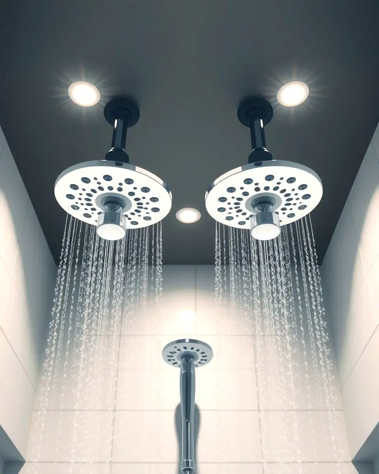 Ceiling-Mounted Double Showerheads
