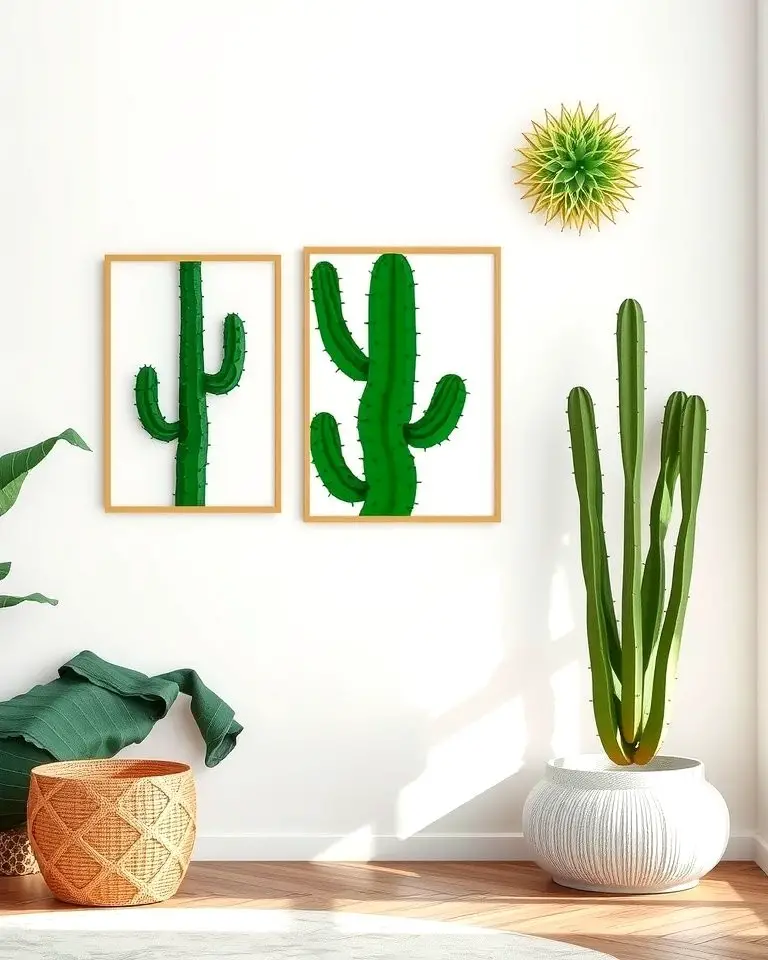 Cactus-Themed Wall Art